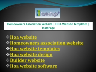 Homeowners association website
