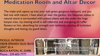 Meditation Room and Altar Decor