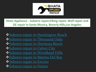 Subzero repair in Thousand Oaks