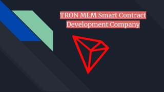 TRON MLM Smart Contract Development Company