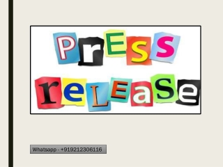 Press Release Writing and publishing services