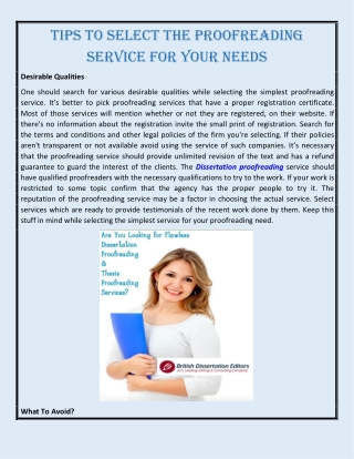 Tips To Select The Proofreading Service For Your Needs