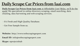 Daily Scrape Car Prices from Iaai.com