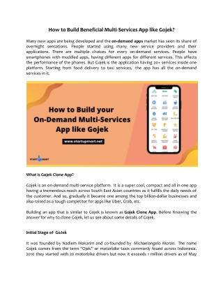How to Build Beneficial Multi-Services App like Gojek?