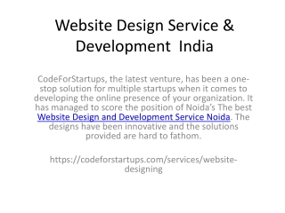 Website Design Service & Development India