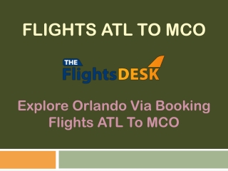 Flights ATL To MCO