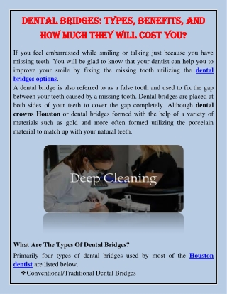 Dental Bridges: Types, Benefits, And How Much They Will Cost You?