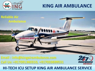 King Air ambulance in Patna and Delhi is Available with Medical Team