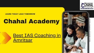 Best IAS Coaching in Amritsar