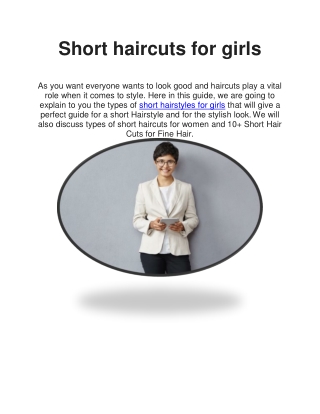 short haircuts for girls