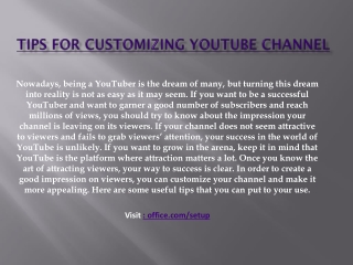 Tips for Customizing YouTube Channel