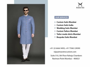 The Best Custom Tailors in Mumbai | Designer Suits Mumbai - Maestro