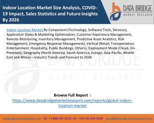 Indoor Location Market Size Analysis, COVID-19 Impact, Sales Statistics and Future Insights By 2026