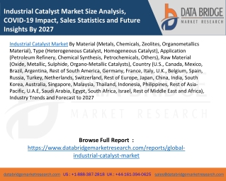 Industrial Catalyst Market Size Analysis, COVID-19 Impact, Sales Statistics and Future Insights By 2027