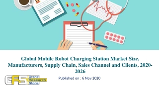 Global Mobile Robot Charging Station Market Size, Manufacturers, Supply Chain, Sales Channel and Clients, 2020-2026