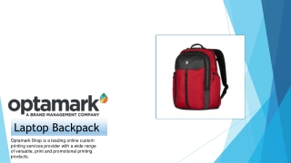 Buy Custom laptop backpack - Optamark