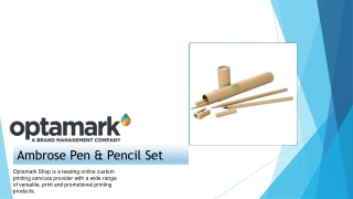 Buy Custom ambrose pen & pencil set - Optamark