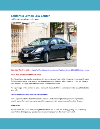 Lemon Law In Los Angeles - California Lemon Law