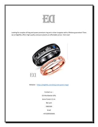 King and Queen Rings | Edgift4u.com