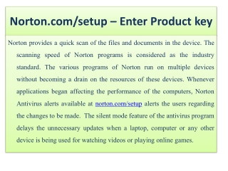 Norton.com/setup - Enter Activate Product Key