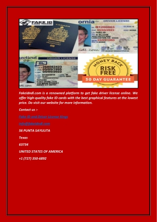 Buy Fake Driver License Online | Fakeidndl.com