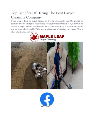 Best Carpet Cleaning Edmonton | Maple Leaf Carpet Cleaning