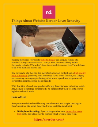 Things About Website Nerder Love: Benevity