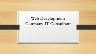 Web Development Company IT Consultant