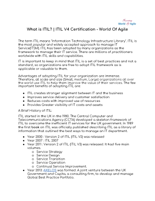 What is ITIL? | World Of Agile