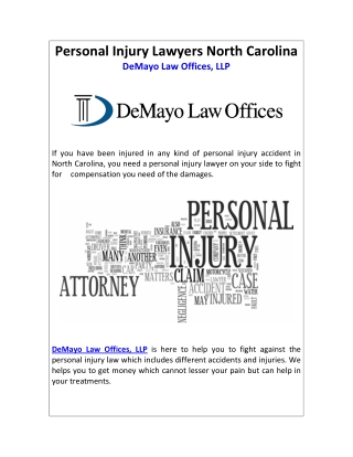 Personal Injury Lawyers North Carolina