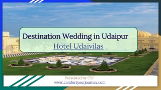 Resorts for weekend getaways in Udaipur | Hotel Udaivilas Udaipur