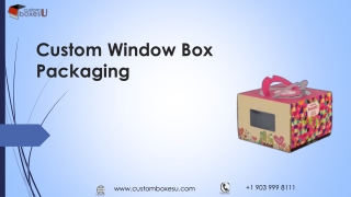 Fully Utilize Custom window box packaging To Enhance Your Business in USA