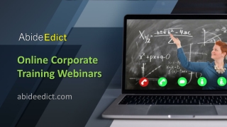 Online Corporate Training Webinars