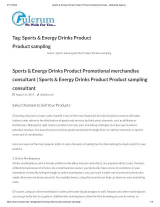 Sports & Energy Drinks Product Sampling Company in Mumbai