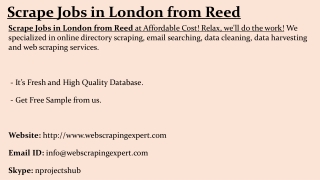 Scrape Jobs in London from Reed