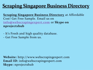 Scraping Singapore Business Directory