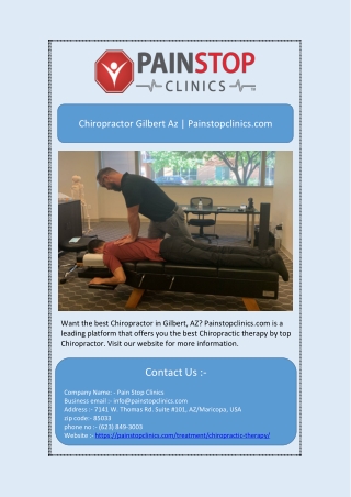 Neck Pain Clinic Maryvale Az | Painstopclinics.com