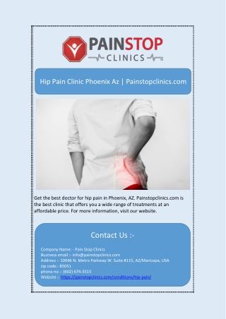 Car Accident Injury Treatment Phoenix Az | Painstopclinics.com