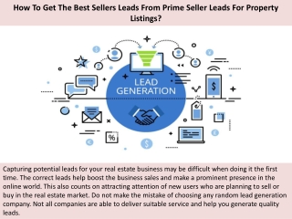 Prime Seller Leads Reviews - How To Get The Best Sellers Leads From Prime Seller Leads For Property Listings?