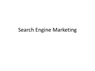 Search Engine Marketing