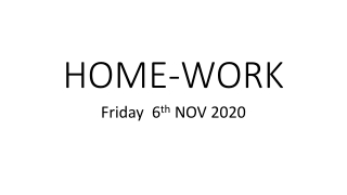 HOME WORK 061120