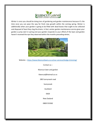 Affordable Hedge Trimming | Kleencut Lawns