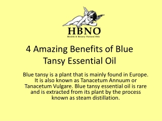 4 Amazing Benefits of Blue Tansy Essential Oil