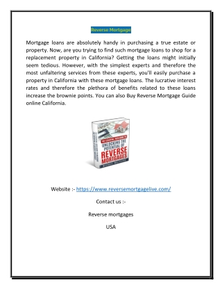 Free Guide for Reverse Mortgage Brokers Online | Reversemortgagelive.com