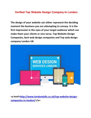 Verified Top Website Design Company In London