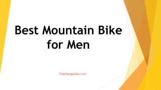 Best Mountain Bikes for Men