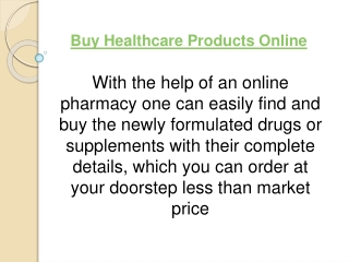 Buy Healthcare Products Online - Global Care Pharmacist