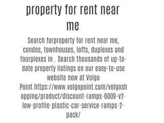 property for rent near me
