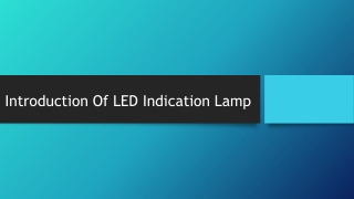 Introduction of LED Panel Indication Lamp