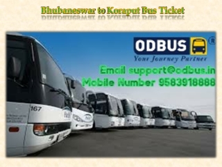 Bhubaneswar to Koraput Bus Ticket